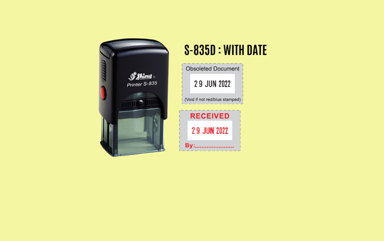 835 date (size: 3×2 cm)