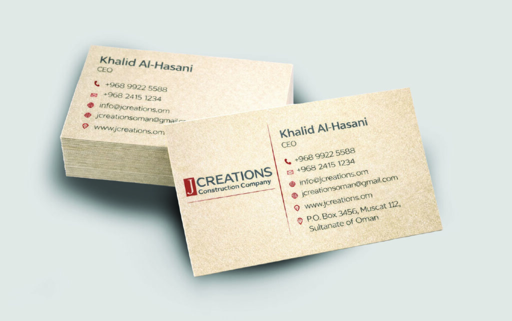 Ice gold texture Business card