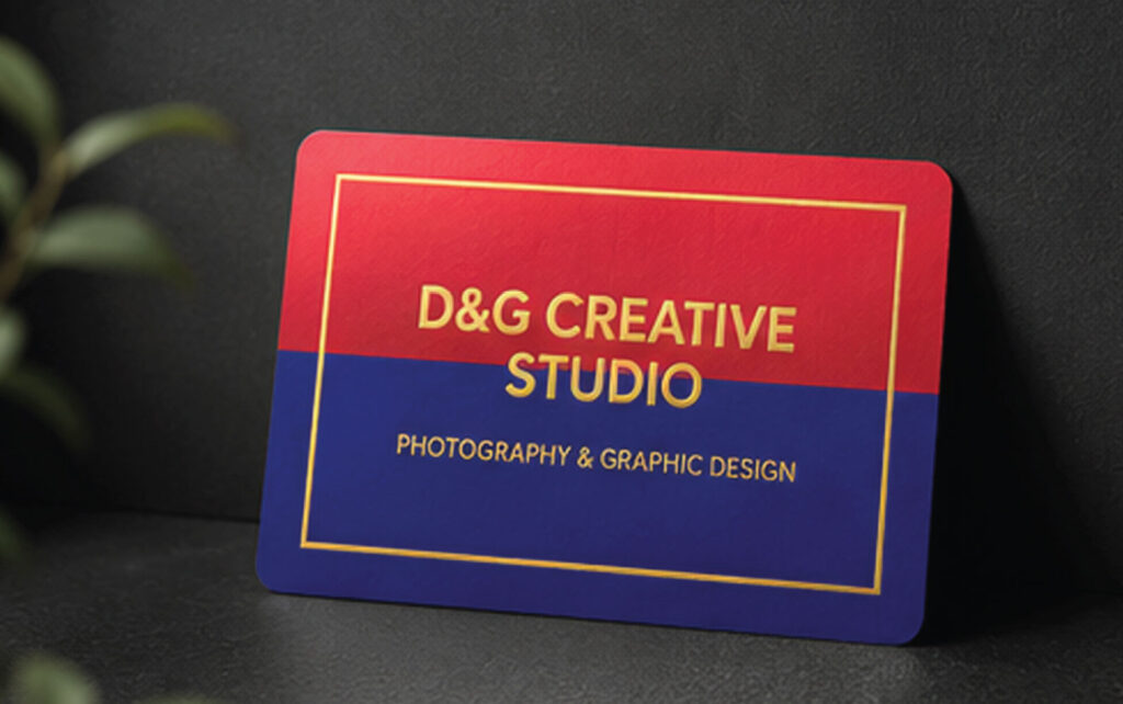 Luxury Soft laminated Business card with Gold Foil